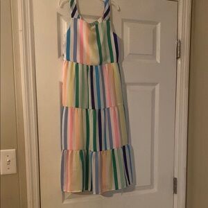 Colorful Striped Kids Dress